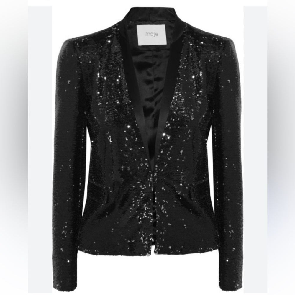 Maje Eyeliner Sequined Blazer size 36/Small